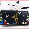 Pochette chat cristaux et strass